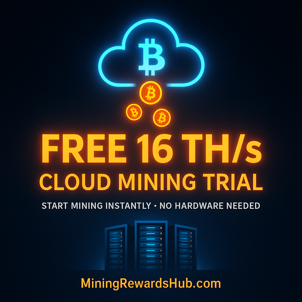 Free 16 TH/s Cloud Mining Trial Free 16 TH/s cloud mining trial graphic